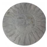 Cast Concrete Sun and Moon Garden Plaque