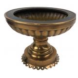 Brass Fluted Pedestal Bowl 5x7