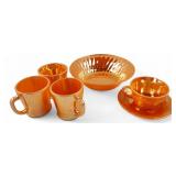 Anchor Hocking Fire-King Peach Lustre Glass Lot
