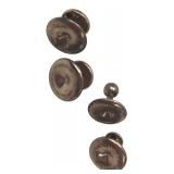 Regent Rolled Plate Cuff & Collar Stud Set
