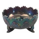 Fenton Amethyst Carnival Glass Footed Bowl