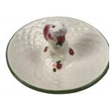 Ceramic Floral Rabbit Trinket Dish