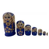 Set of 6 Hand-Painted Matryoshka Nesting Dolls