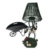 Berry Motif Candle Lamp & Metal Wheelbarrow