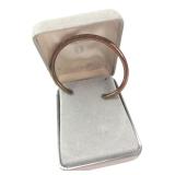 Mixed Metal Copper & Brass Leaf Cuff Bracelet