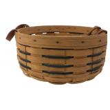Longaberger Handwoven Basket Leather Handles 2000