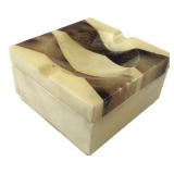 VTG Hand-Carved Stone Ashtray And Cigarette Box