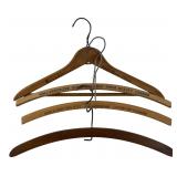 3 Vintage Advertising Wooden Clothes Hangers