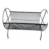 MCM Style Black Metal Wire Magazine Rack