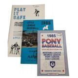 1985 Little League & PONY Baseball Rulebooks
