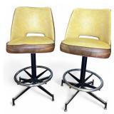 Pair of Retro Vinyl Bar Stools