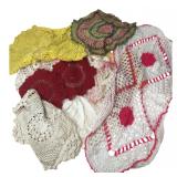 Assorted Crocheted Doilies & Table Mats