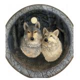 Amy & Addy Co. Gray Rock Collection Wolf Plate