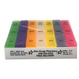 Star Drugs Pharmacy Weekly Pill Organizer