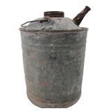 Vintage Galvanized Metal Oil Can