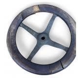 Wood & Cast Metal Spoked Wheel