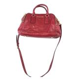 Michael Kors Red Leather Satchel Handbag