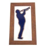 Framed Italian Ceramic Jazz Silhouette Tile