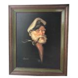 Trench Framed Sea Captain Portrait Print