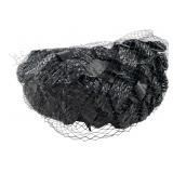 Vintage Black Woven Pillbox Hat