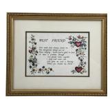 Skeen Best Friend Framed Poem Print 9x11