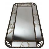 Gold Tone Mirrored Vanity Tray
