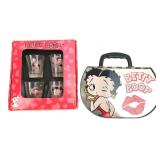 Betty Boop Tin Tote & 4-Piece Shot Glass Set