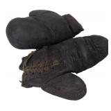 Antique Leather Lace-Up Boxing Gloves