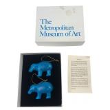 MMA William Hippo Porcelain Ornaments Pair