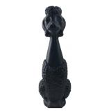 VTG Black Poodle Toilet Brush Holder