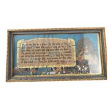 Framed Sam Walter Foss Poem Print 6x11