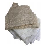 Two Pieces of Floral Lace Fabric