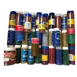 Assorted Craft Glitter & Fabric Paint Lot