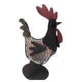 Metal Wire Light-Up Rooster Figurine