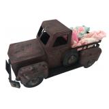 Rustic Painted Metal Pickup Truck