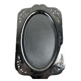 Farberware Pierced Metal Serving Tray 11"