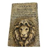 Lion Courage Inspirational Wall Plaque