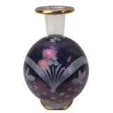 Bohemian Style Amethyst Art Glass Vase