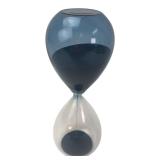 Blue and Clear Glass Decorative Hourglass