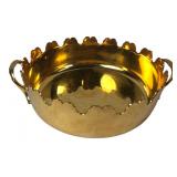Gold-Tone Scalloped Metal Bowl