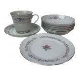 Mixed Japanese Fine China Bowls Cup & Saucers