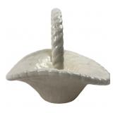 Betty Signed White Ceramic Basket