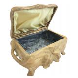 Art Nouveau Style Cast Metal Trinket Box