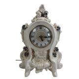 Lanshire Electric Ceramic Floral Mantel Clock