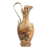 Decorative Gold Painted Floral Pitcher