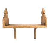 Folding Solid Oak Wall Shelf