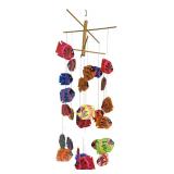 Hand-Painted Wooden Tropical Fish Mobile 24"