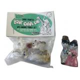 Miniature Ceramic Animal Set & Couple Figurine