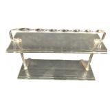 Glass & Twisted Acrylic Two-Tier Shelf