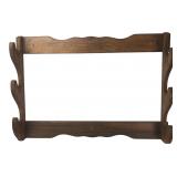 Wooden Two-Tier Wall Display Rack